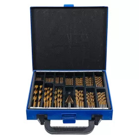   Csigafúró készlet lépcsős fúróval, HSS, TiN, 1 - 10 mm, 119 darabos