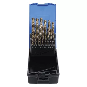   Csigafúró készlet, HSS-E M35 5% kobalt, köszörült, 1 - 13 mm, 25 darabos