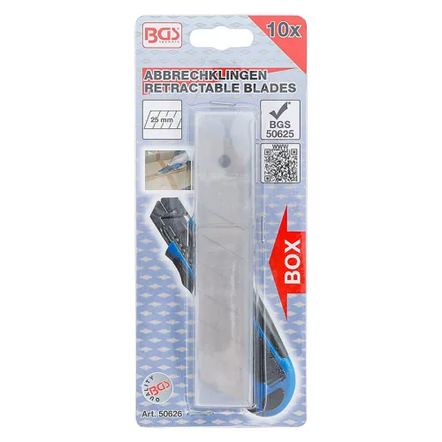 Törhető penge készlet, 25 mm, 10 darabos