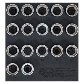 Kerékőr leszedő készlet Land Rover, 17 darabos, tálcán