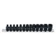 Levegős dugókulcskészlet hatszögletű, 1/4", 4 - 14 mm, 13 darabos