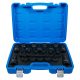 Levegős bit-dugókulcskészlet, 3/4", imbusz és T-profil (Torx), 22 darabos