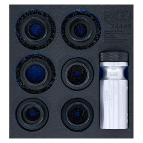   Kerékagy-csiszoló készlet, ászokcsavarokhoz és kerékanya-tőcsavarokhoz, 7 darabos, tálcán