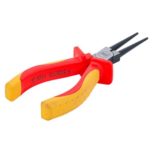 VDE kerekcsőrű fogó, 160 mm