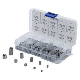   Menetjavító betétkészlet, nemesacél, M3 - M8, 150 darabos