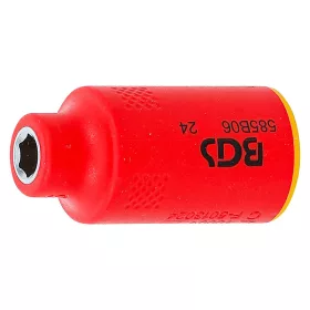 VDE dugókulcs hatszögletű, 3/8", 6 mm