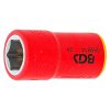 VDE dugókulcs hatszögletű, 3/8", 14 mm