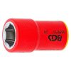 VDE dugókulcs hatszögletű, 3/8", 15 mm