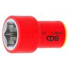 VDE dugókulcs hatszögletű, 3/8", 19 mm