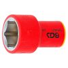 VDE dugókulcs hatszögletű, 3/8", 21 mm