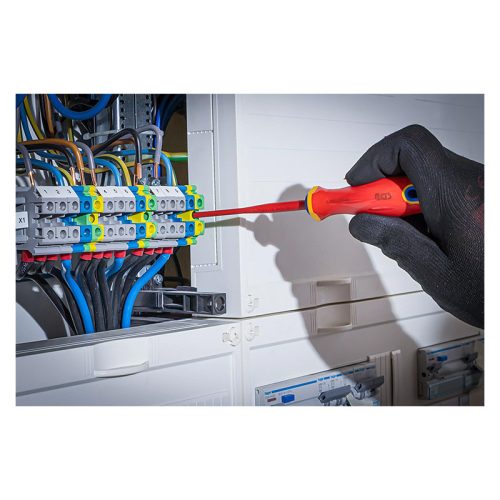 VDE szigetelt csavarhúzó készlet, extra vékony hegy, 11 darabos