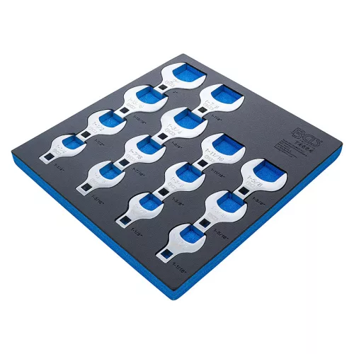 Hollanderkulcs készlet, coll méretek, 1/2", 14 darabos, tálcán