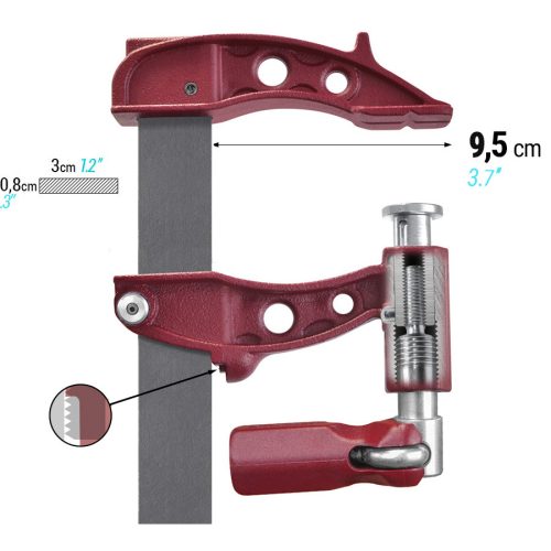 Maxipress szorító, 95x600 mm, PIHER