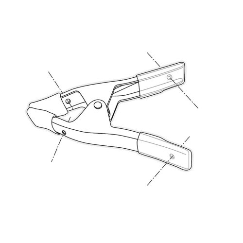 Ipari fémházas rugós csipesz, PIHER, 70x85 mm