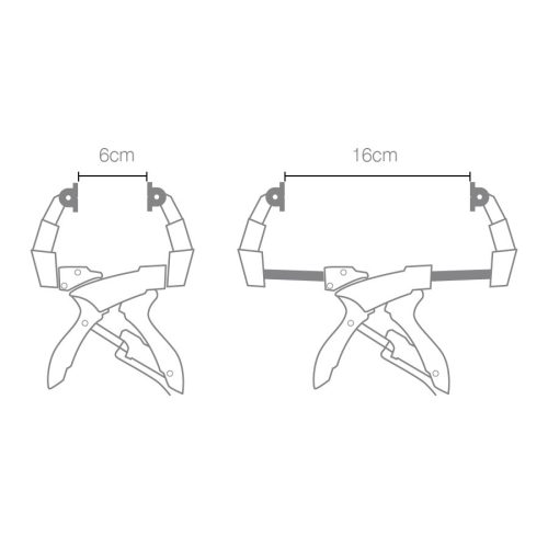 PIHER Progresszív szorítású nagykapacítású csipesz 60 x 160 mm