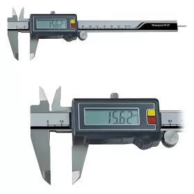   Digitális tolómérő, 0 - 150 mm, IP67, inox, 3V, mode/set gomb, DIN862