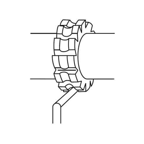 Homorú félkörmaró, R 1,25 x Ø 50 mm, HSS-E-Co5, DIN855A, ZPS