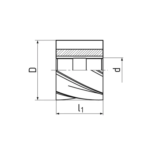 Homlok-palástmaró, Ø 50 x 40 x 22 mm, N, 30°, HSS-E-Co5, ZPS