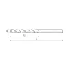 Hosszú csigafúró, 10xD, Ø 1,2 mm, HSS, 118°, DIN340, ZPS