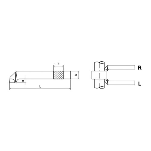 ISO3 sarok esztergakés, 32x32 mm, P30