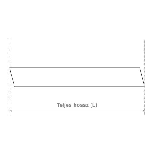 Gyorsacél betétkés, négyzet, 8x8x200 mm, HSS