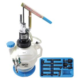   Hajtóműolaj-betöltő készülék kézi pumpával, visszafolyó rendszerrel, 8 adapterrel, 7 l