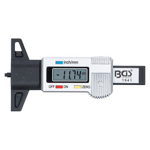 Digitális gumiprofil-mérő, 0 - 28 mm