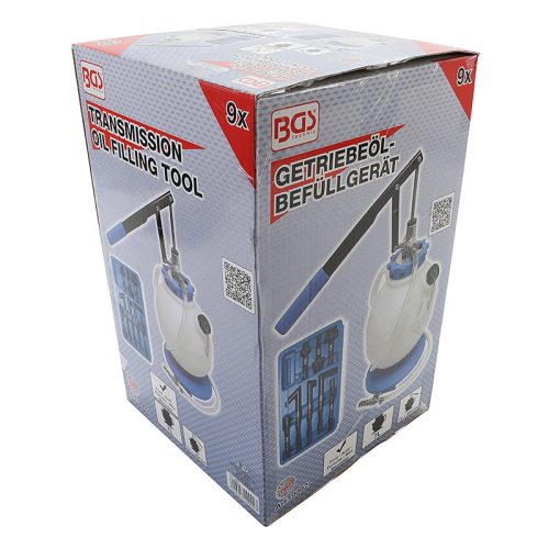 Hajtóműolaj-betöltő készülék kézi pumpával, 8 adapterrel, 7 l
