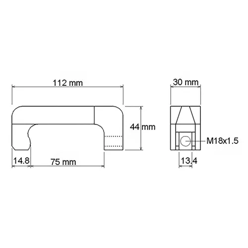 Injektorlehúzó karom, 13 mm
