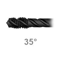 Csavart hornyú, 35°