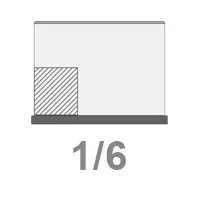 1/6 méretű tálcán