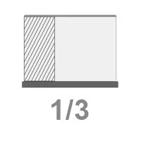 1/3 méretű tálcán