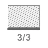 3/3 méretű tálcán